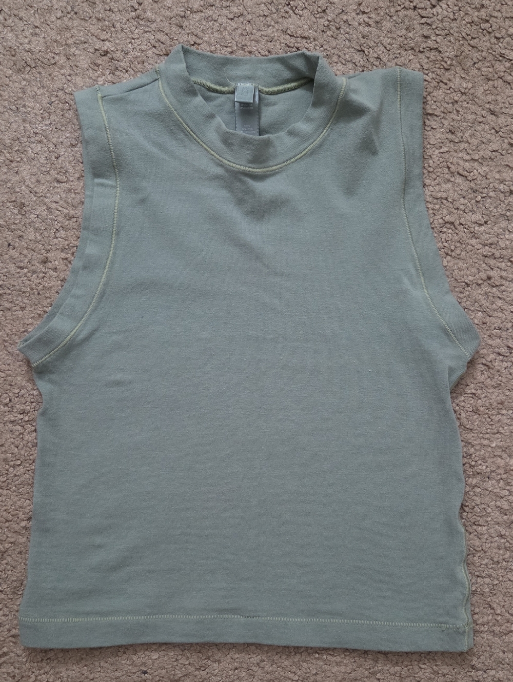 SKIMS Sleeveless Mock Neck Tank in Sage